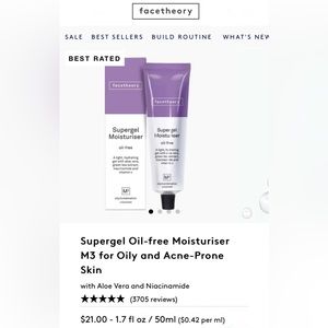 Facetheory Super gel Moisturizer M3. NWT! Not open.